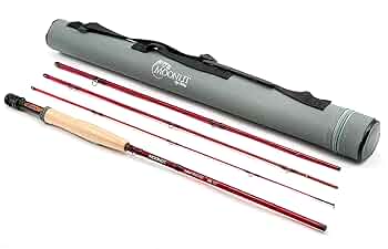 Moonlit Lunar S Glass フライフィッシングロッド Amazon | 4wt Moonlit Lunar S-Glass ファイバーグラスフライ